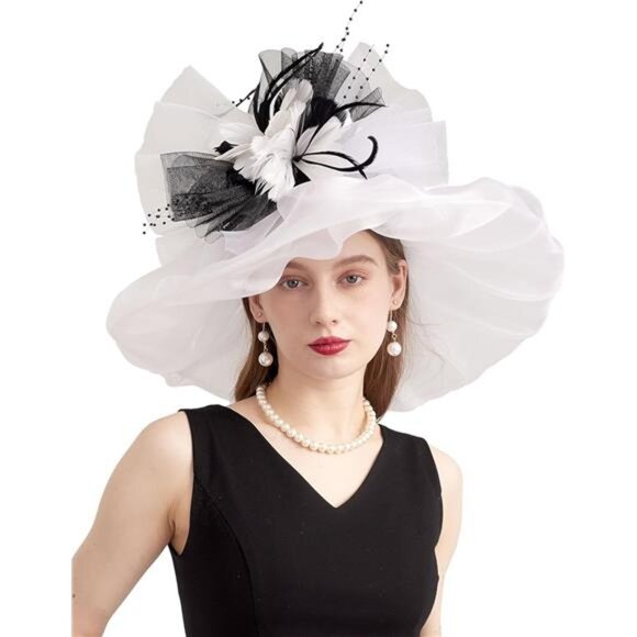 Women's Kentucky Derby Church Dress Hat Stylea-white - Picture 1 of 7